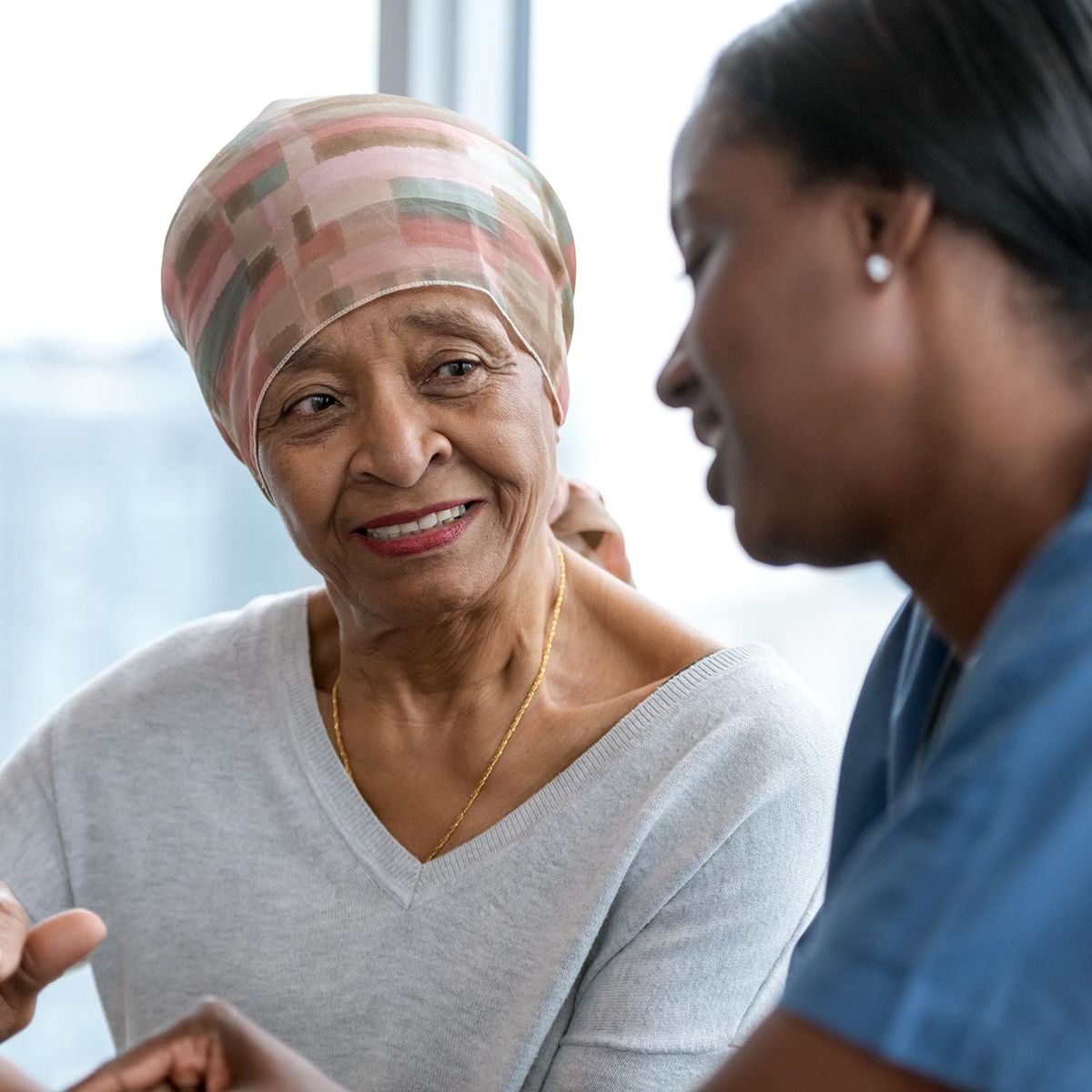 African American woman with cancer