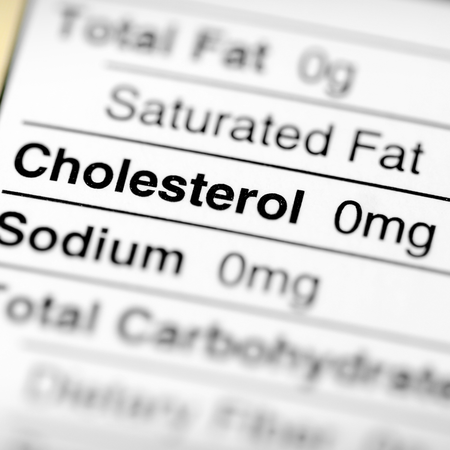 Cholesterol Label