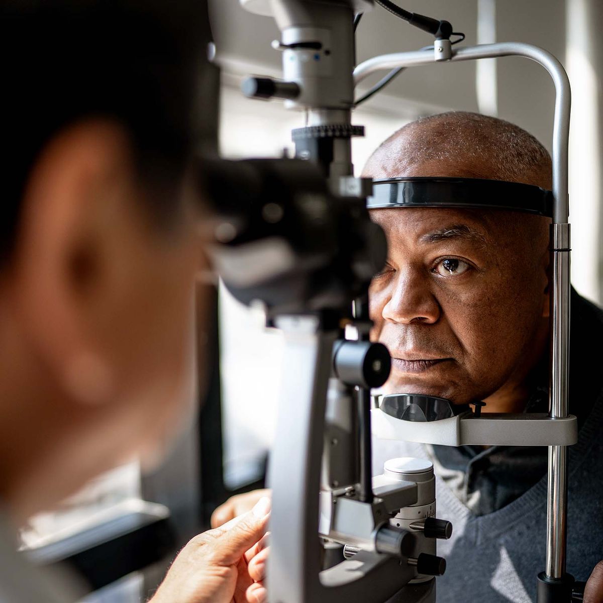 Man getting an eye exam