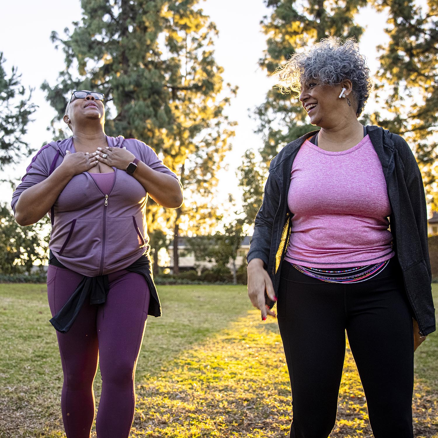 African American women walking