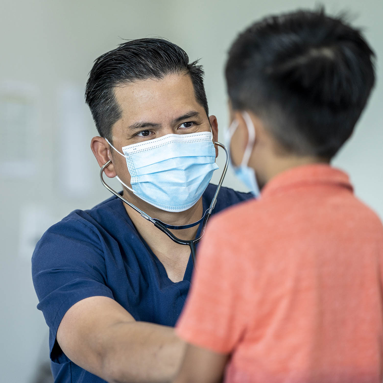 Child being examined by doctor