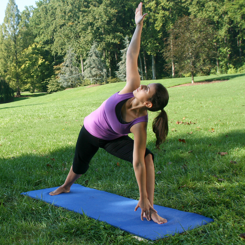 woman doing yoga