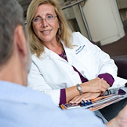 Doctor speaking to patient.