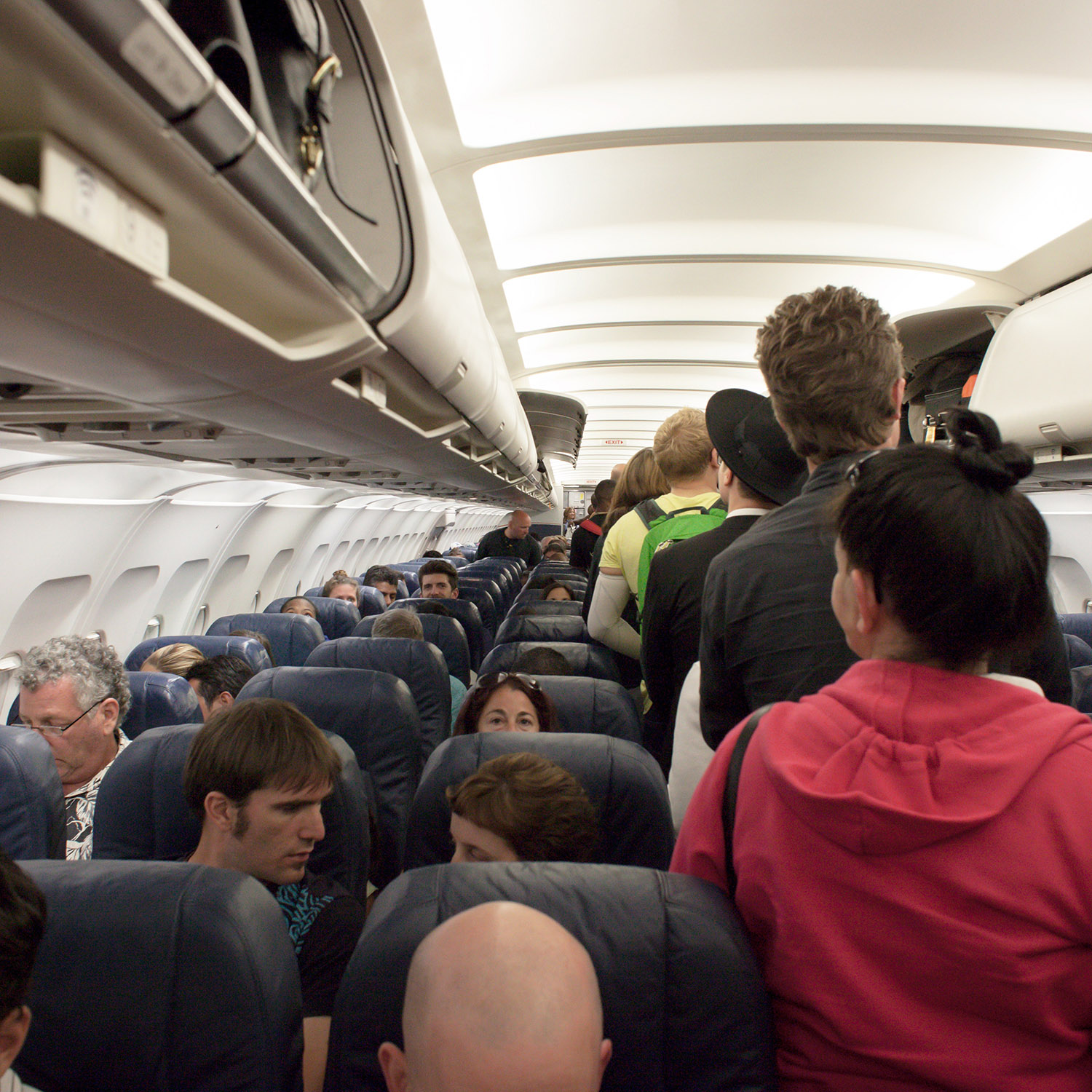 Boarding a plane